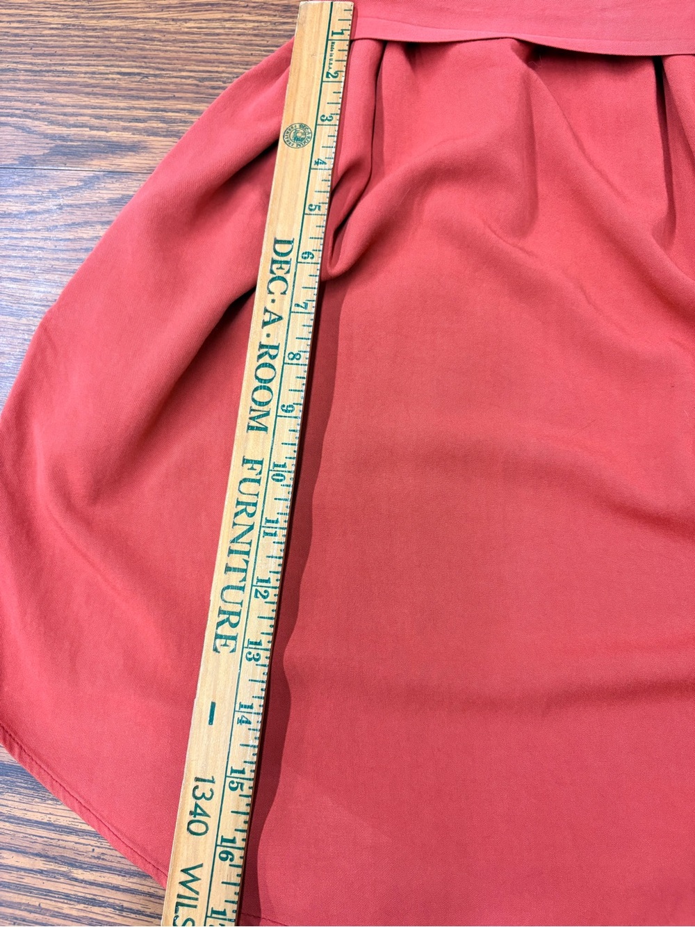 Comfy Casual Burnt Orange Button-Front Shirt Dress - Picture 5 of 5